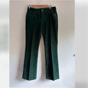90s JCrew Corduroy Front Pleat Boot Cut Emerald Green Jeans